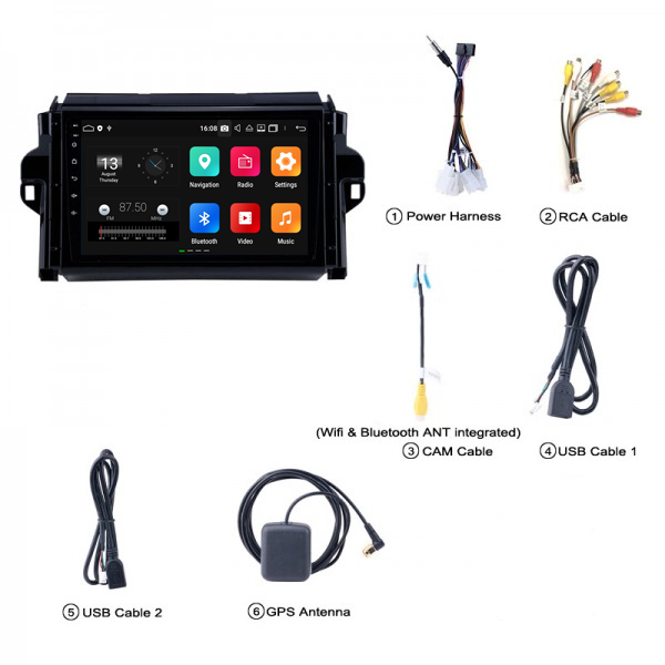 Toyota Fortuner Inch Android Satnav Radio Car Audio Sound